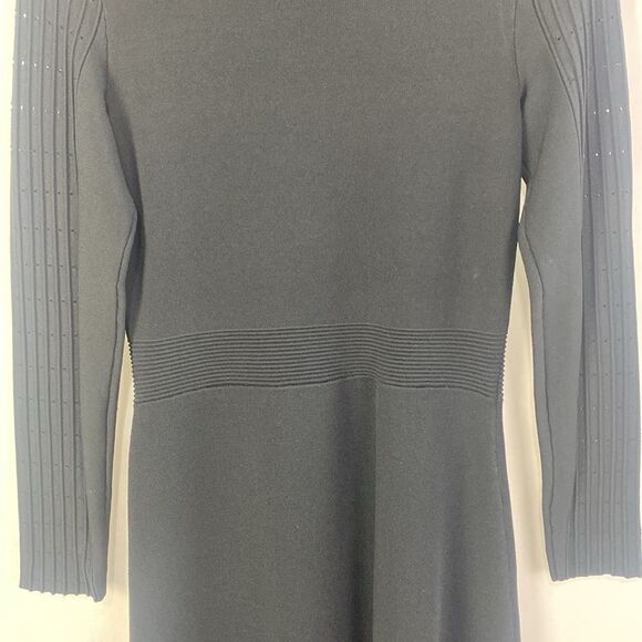 Sandro Blk Knit Hi Neck W Floral Scarf - Picture 8 of 15